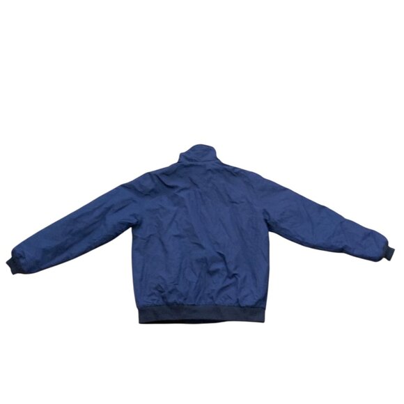 L.L. Bean Mens VTG Navy Blue Full-Zip Bomber Jacket Sz M Fleece Lining Outdoor - Picture 4 of 10